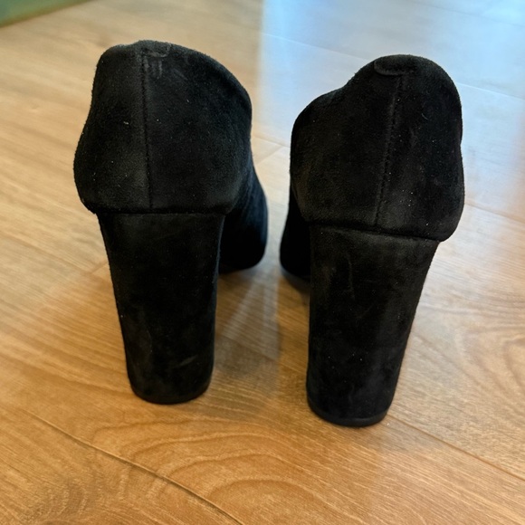 Nine West Harlyn Block-Heel Pumps Elegant Black Suede Women's size 4 - Picture 4 of 7